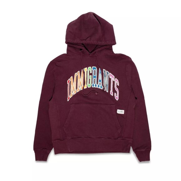 Kids of Immigrants Immigrants Hoodie Purple Size S Chenille Varsity - Picture 1 of 4